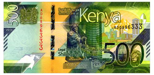 КЕНИЯ W55 KENYA 500 SHILLINGS 2019 Unc