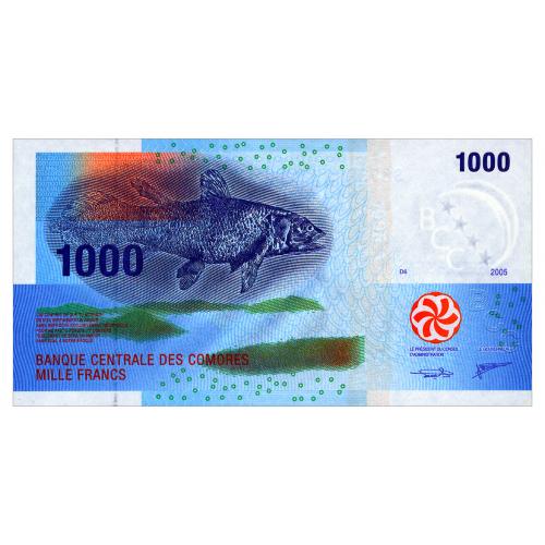 КОМОРСКИЕ ОСТРОВА 16c COMOROS 1000 FRANCS 2005(2020) Unc