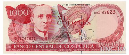 КОСТА РИКА 264e COSTA RICA 1000 COLONES 2004 Unc