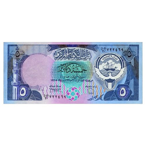 КУВЕЙТ 15d KUWAIT 10 DINAR 1968(1980) Unc