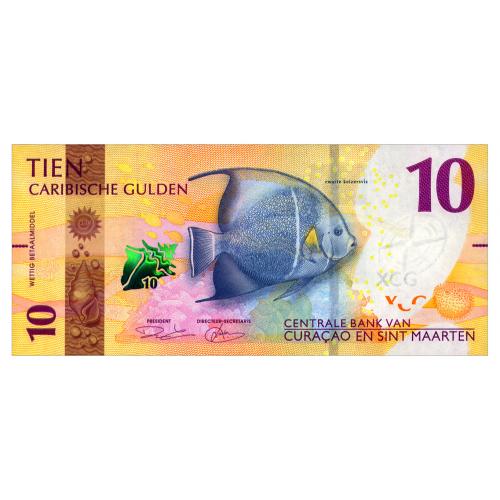 КЮРАСАО І СІНТ-МАРТЕН 1 CURACAO AND SINT MAARTEN 10 GULDEN 2025 Unc