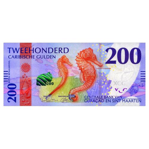 КЮРАСАО І СІНТ-МАРТЕН 5 CURACAO AND SINT MAARTEN 200 GULDEN 2025 Unc
