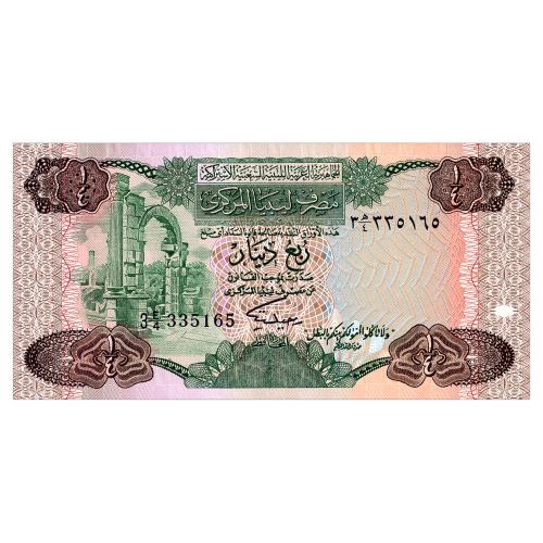 ЛИВИЯ 47 LIBYA 1/4 DINAR ND(1984) Unc