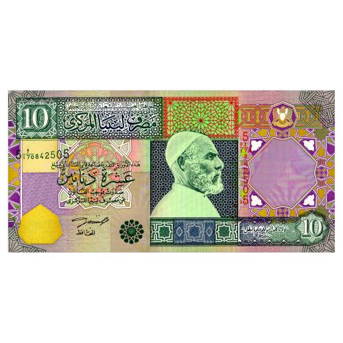 ЛИВИЯ 66 LIBYA 10 DINARS ND(2002) Unc