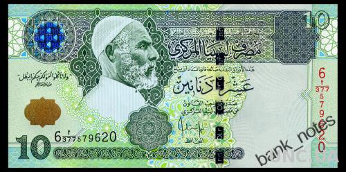 ЛИВИЯ 70b LIBYA 10 DINARS ND(2004) Unc