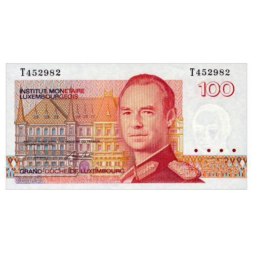 ЛЮКСЕМБУРГ 58b LUXEMBOURG INSTITUT MONETAIRE LUXEMBOURGEOIS WITH @ 100 FRANCS 1993 Unc