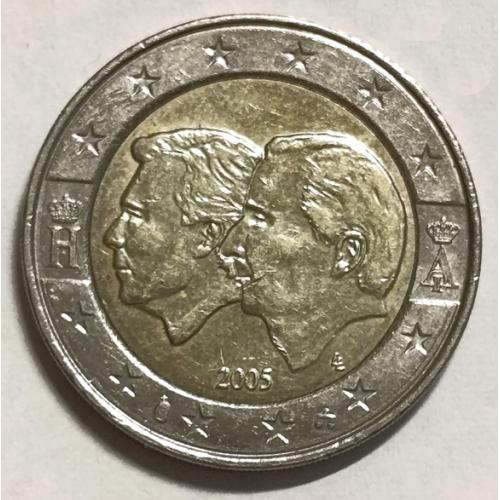 М1 БЕЛЬГИЯ 2 EURO 2005; АЛЬБЕРТ II; KM# 240