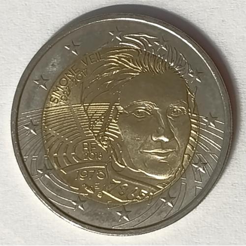  М1 ФРАНЦИЯ 2 EURO 2018; СИМОНА ВЕЙЛЬ; KM# 2459