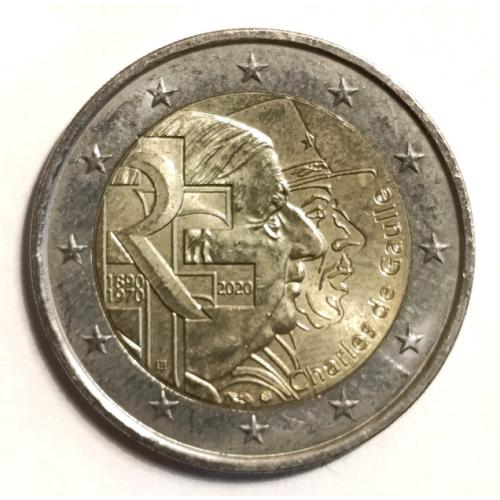 М1 ФРАНЦИЯ 2 EURO 2020; ШАРЛЬ ДЕ ГОЛЬ; KM# 2850