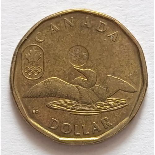 М1 КАНАДА 1 ДОЛЛАР 2014 XXII ЗИМНИЕ ОЛИМПИЙСКИЕ ИГРЫ, СОЧИ 2014 - LUCKY LOONIE KM1587 aUnc