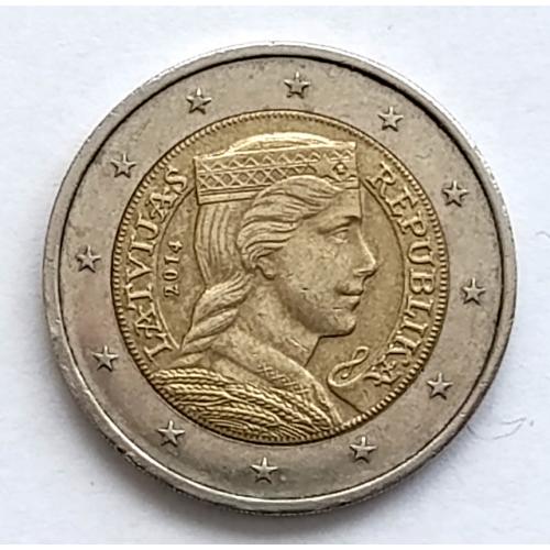 М1 ЛАТВИЯ; 2 EURO 2014; KM# 157