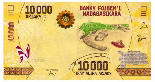 МАДАГАСКАР 103 MADAGASCAR 10000 ARIARY ND(2017) Unc