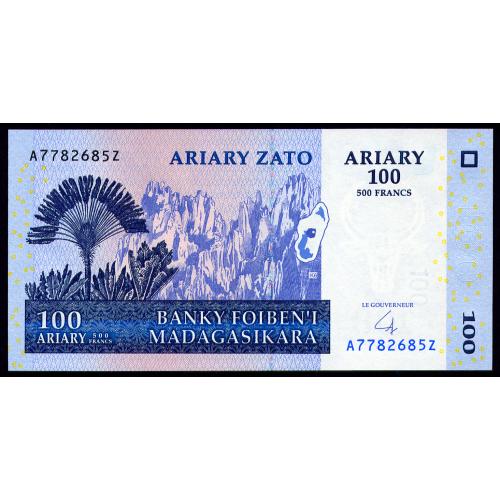 МАДАГАСКАР 86r MADAGASCAR 100 ARIARY 2004 A - Z REPLACEMENT Unc
