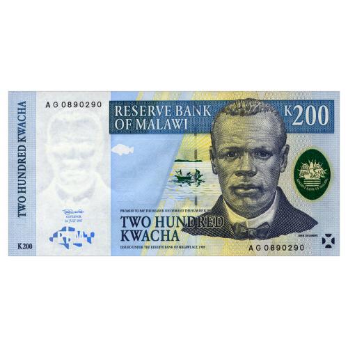 МАЛАВИ 41 MALAWI 200 KWACHA 1997 Unc