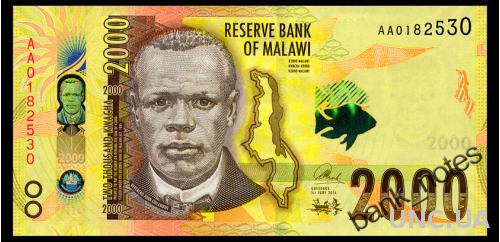 МАЛАВИ New MALAWI 2000 KWACHA 2016 Unc