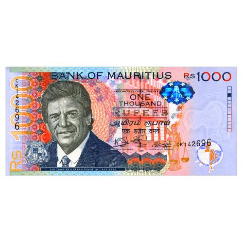 МАВРИКИЙ 63 MAURITIUS 1000 RUPEES 2022 Unc