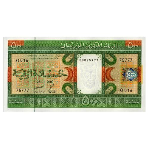 МАВРИТАНИЯ 8c MAURITANIA 500 OUGUIYA 2002 Unc