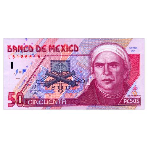 МЕКСИКА 107d MEXICO SERIES CF 50 PESOS 1999 Unc