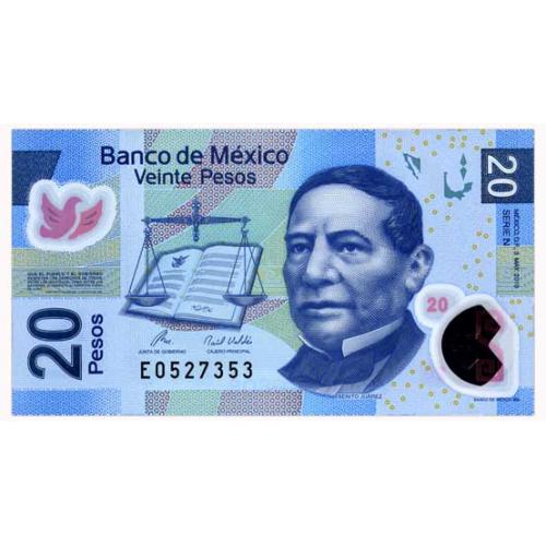 МЕКСИКА 122n MEXICO SERIES N 20 PESOS 2010 Unc