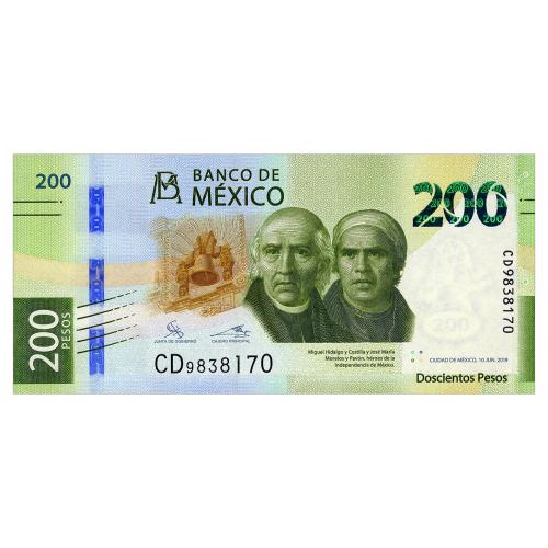 МЕКСИКА W135 MEXICO GERARDO ESQUIVEL HERNANDEZ-ALEJANDRO ALEGRE RABIELA; CD 200 PESOS 10.06.2019 Unc