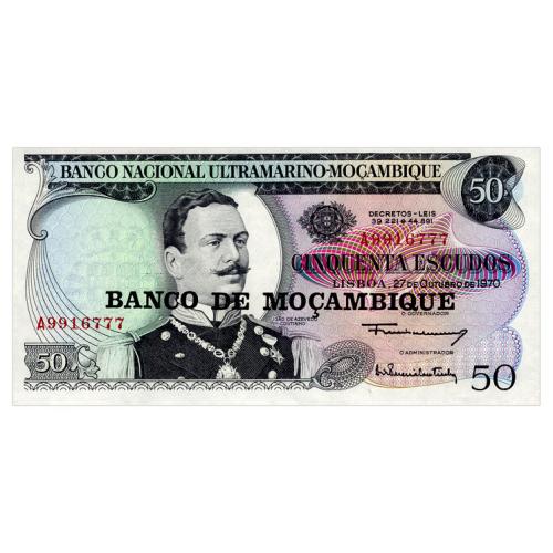 МОЗАМБИК 116 MOZAMBIQUE 50 ESCUDOS 1970(1976) Unc