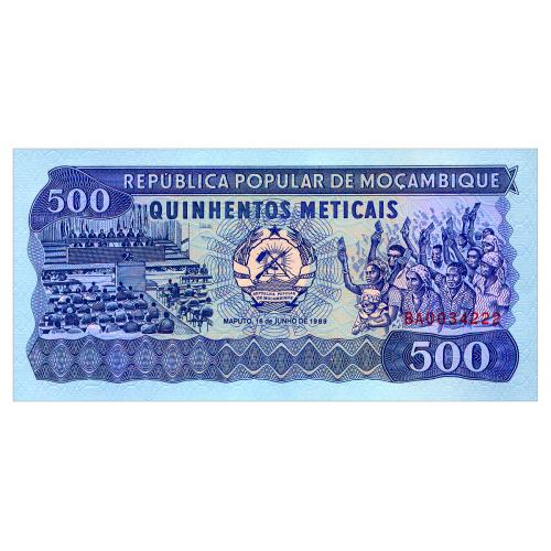 МОЗАМБИК 131c MOZAMBIQUE 500 METICAIS 1989 Unc