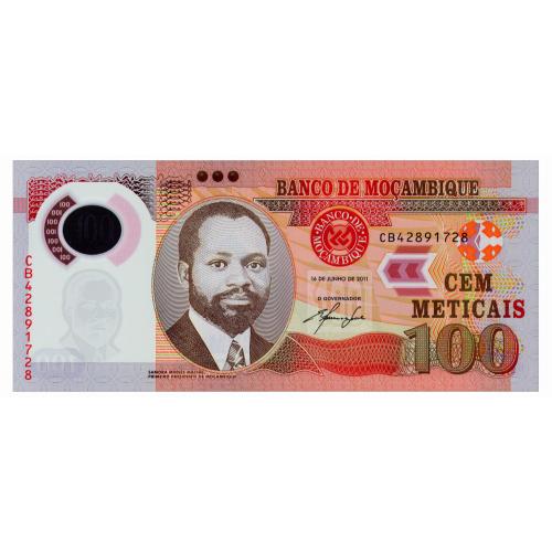 МОЗАМБИК 151 MOZAMBIQUE 100 METICAIS 2011 Unc