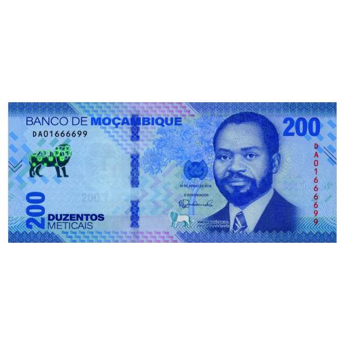 МОЗАМБИК W158 MOZAMBIQUE 200 METICAIS 2024 Unc