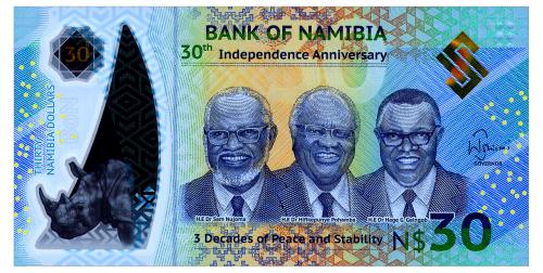 НАМИБИЯ New NAMIBIA ЮБИЛЕЙНАЯ 30 DOLLARS 2020 Unc