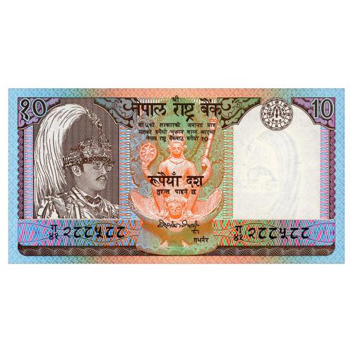НЕПАЛ 31a(2) NEPAL 10 RUPEES ND(1990-95) Unc