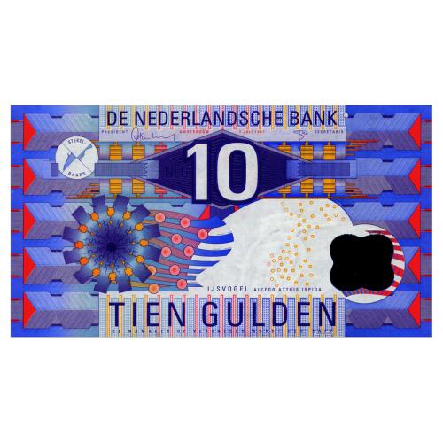 НИДЕРЛАНДЫ 99 NETHERLANDS 10 GULDEN 1997 Unc