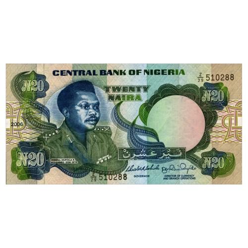 НИГЕРИЯ 26k NIGERIA 20 NAIRA 2006 Unc