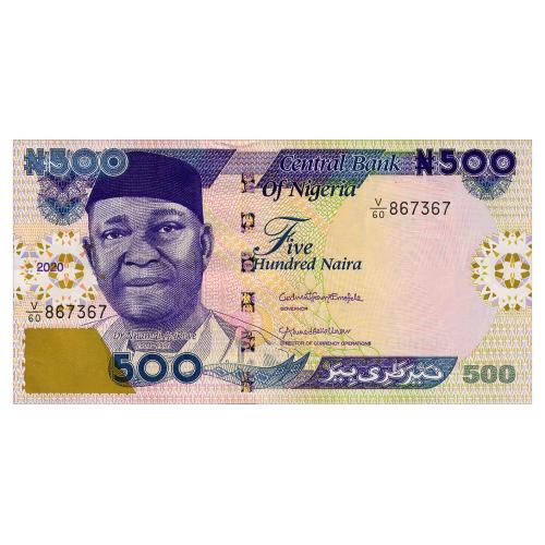 НИГЕРИЯ 30 NIGERIA 500 NAIRA 2020 Unc
