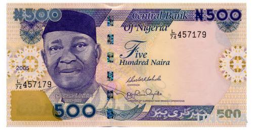 НИГЕРИЯ 30e NIGERIA 500 NAIRA 2005 Unc