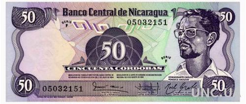 НИКАРАГУА 140 NICARAGUA 50 CORDOBAS 1984 Unc