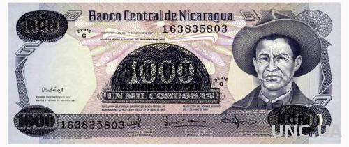НИКАРАГУА 150 NICARAGUA 500000 CORDOBAS 1987 Unc