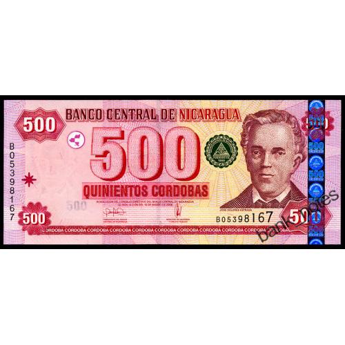 НИКАРАГУА 200 NICARAGUA 500 CORDOBAS 2006 Unc
