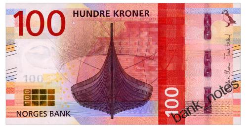 НОРВЕГИЯ 54 NORWAY 100 KRONER 2016 Unc
