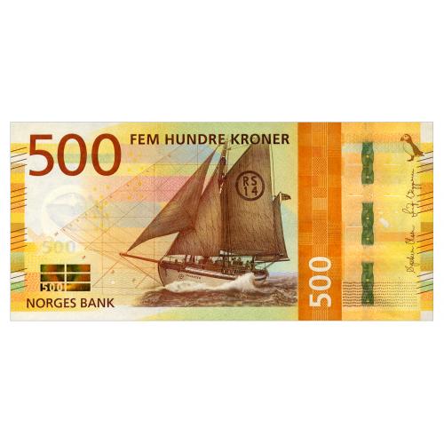 НОРВЕГИЯ 56 NORWAY 500 KRONER 2018 Unc