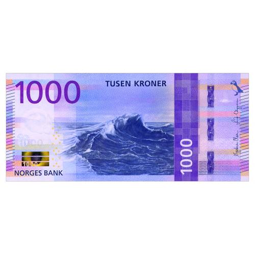 НОРВЕГИЯ W57 NORWAY 1000 KRONER 2019 Unc