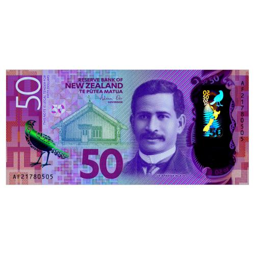 НОВАЯ ЗЕЛАНДИЯ 194c NEW ZEALAND 50 DOLLARS 2021 Unc