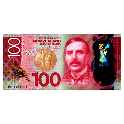 НОВАЯ ЗЕЛАНДИЯ 195 NEW ZEALAND 100 DOLLARS 2016 Unc