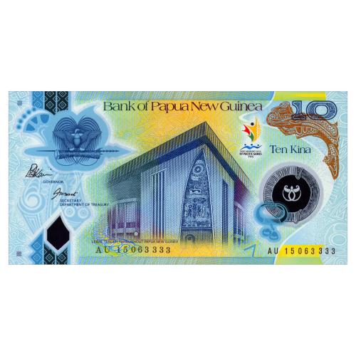 ПАПУА НОВАЯ ГВИНЕЯ 48 PAPUA NEW GUINEA ЮБИЛЕЙНАЯ 10 KINA 2015 Unc