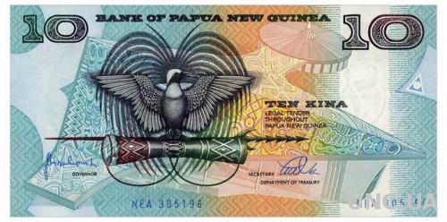 ПАПУА НОВАЯ ГВИНЕЯ 9e PAPUA NEW GUINEA 10 KINA ND(1988) Unc