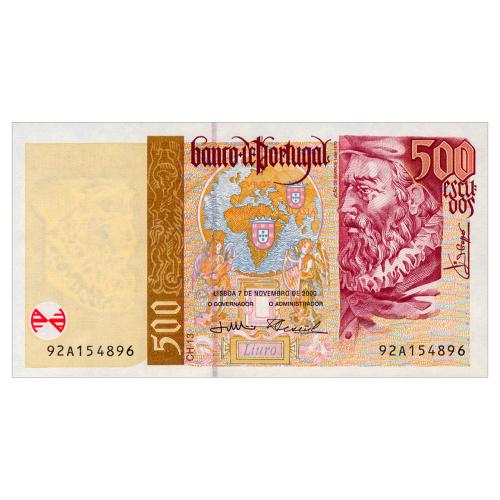 ПОРТУГАЛИЯ 187c PORTUGAL 500 ESCUDOS 2000 Unc