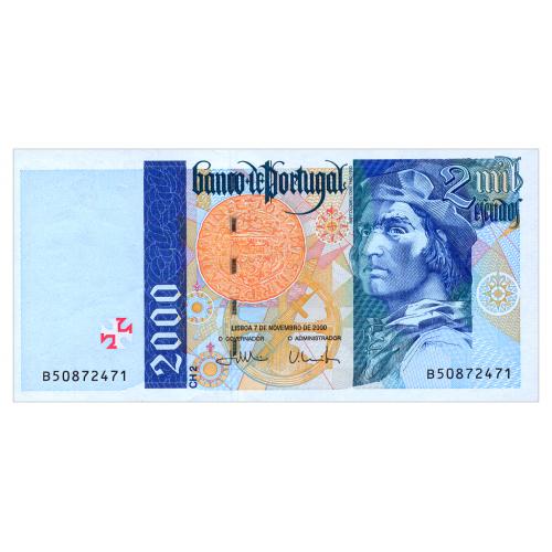 ПОРТУГАЛИЯ 189d(1) PORTUGAL 2000 ESCUDOS 2000 Unc