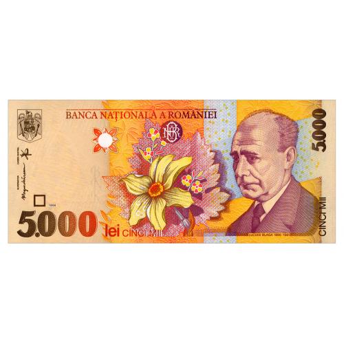 РУМЫНИЯ 107(1) ROMANIA 001A 5000 LEI 1998 Unc