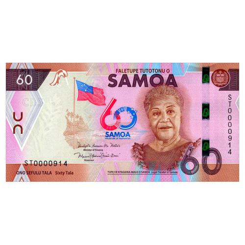 САМОА W46 SAMOA ЮБИЛЕЙНАЯ 60 TALA 2023 Unc