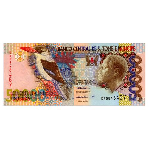 САН-ТОМЕ И ПРИНСИПИ 68a ST. THOMAS &amp; PRINCE 50000 DOBRAS 1996 Unc