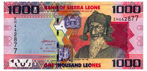 СЬЕРРА ЛЕОНЕ 30b SIERRA LEONE 1000 LEONES 2013 Unc
